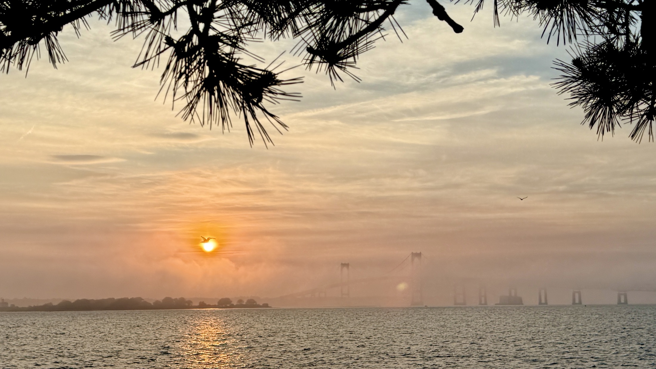 Sunset over the bay